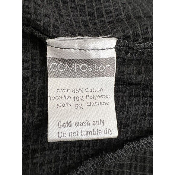 Composition Women's Oversized Loose Fit Round Neck Black S/STop Size Small - Picture 5 of 6